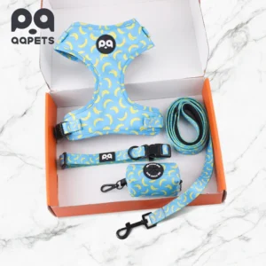 New Custom Luxury Pet Dog Harness Set Manufacturers Adjustable Personalized Logo No Pull Dog Harness Collar Leash for Dogs