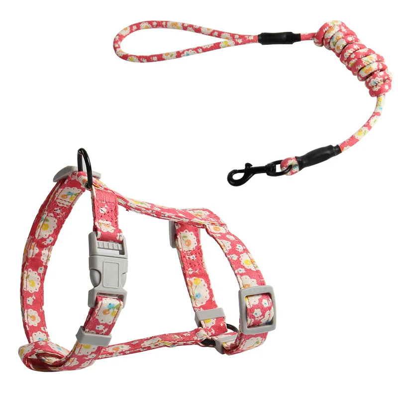 New Cute Anti Escape Cat Harness Leash Set Adjustable Cat Harness