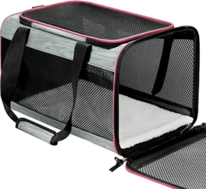 New Design Airline Approved Soft Sided Polyester Zipper Closure Eco Friendly Pet Carrier for Dogs Modern Simplicity Travel Bags