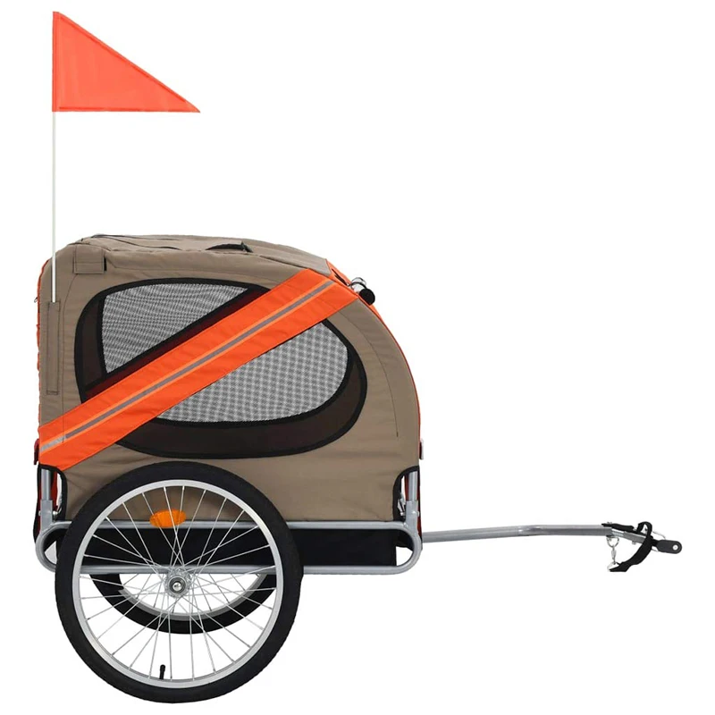 New Design Folding Easy Moving Outdoor Custom Specialized Dog Cat Foldable Bike Trailer Carrier Pet Bike Trailer