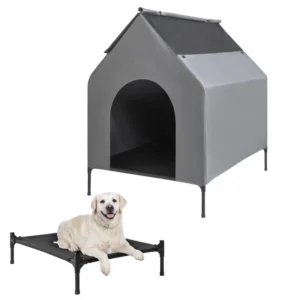 New Design Indoor Outdoor Pet Crate Sturdy Metal Frame Dog House & Bed Large Breed Size Outdoor Dog Playpen Furniture