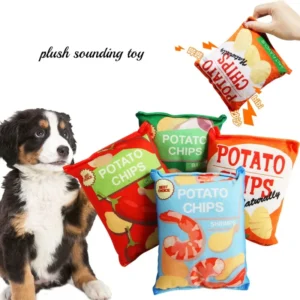 New Design Interactive Squeak Dog Chew Toy Dog Chew Toys for Aggressive Chewers Dog Toy Chips