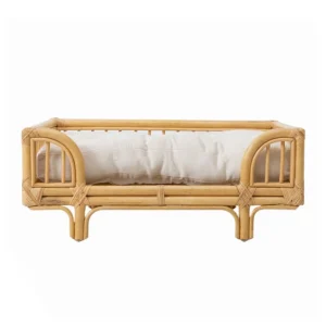 New Design Other Pet Beds and Accessories Rattan Dog Sofa Bed Natural Handmade Luxury Furniture for Pets