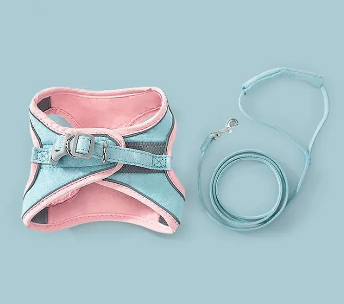 New Design Pet Harness Reflective Dog Leash Anti break Pet Collar Vest Type Dog Harness with Leash