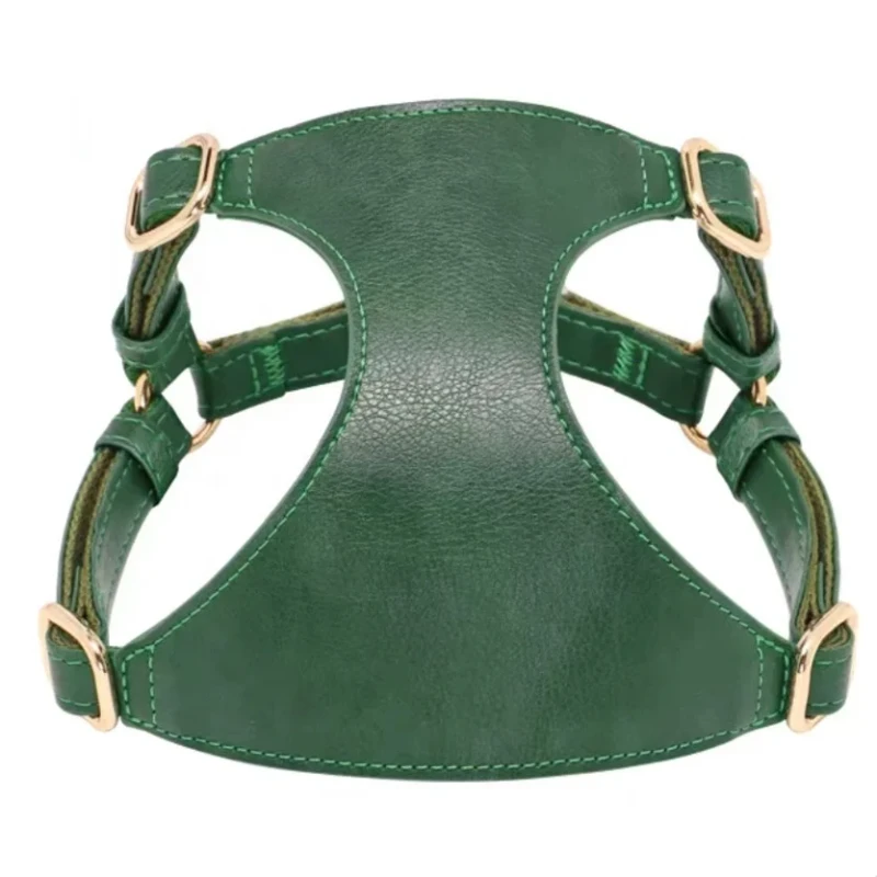 New Design Pet Harness Soft and Comfortable Waterproof PU Leather Material Dog Harness
