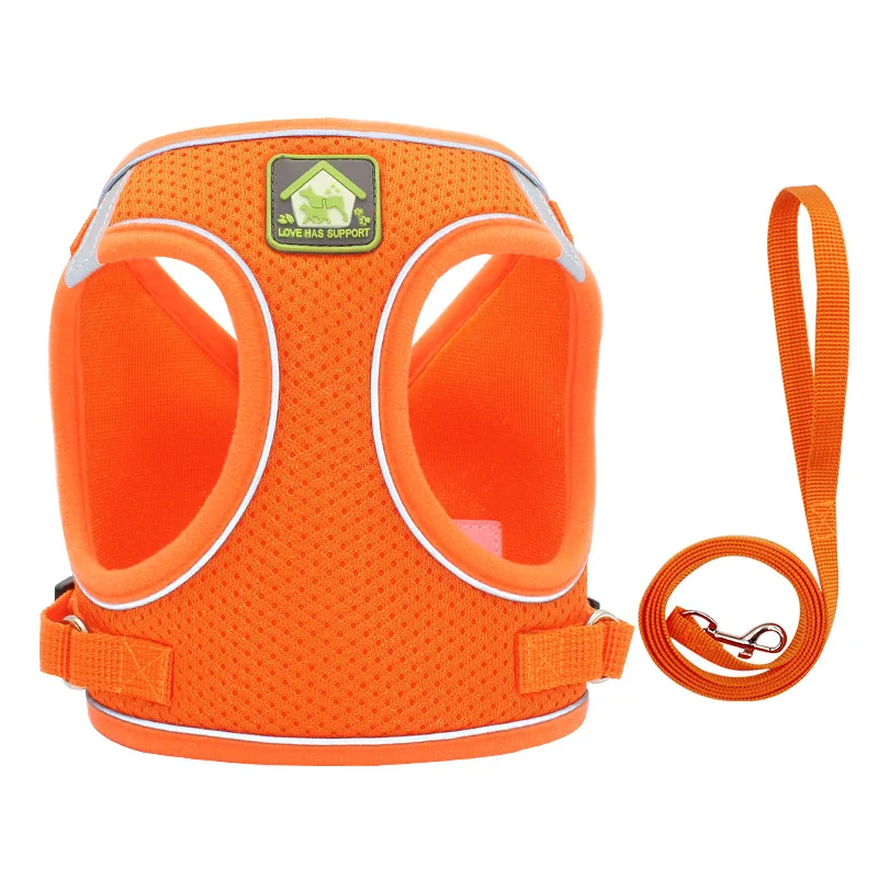 New Design Plain Dog Harness Set Reflective with Good Breathable Pet Harness