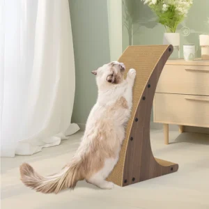 New Design Vertical L Shape Cat Scratcher Durable Non Shedding Corrugated Mat with Climbable Toys Bell Cat Trees & Scratcher