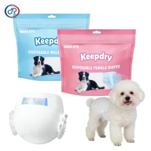 New Disposable Dog Diapers Comfortable Female Dog Wrap with Odor Control and Wetness Indicator Leak Resistant Dog Diaper