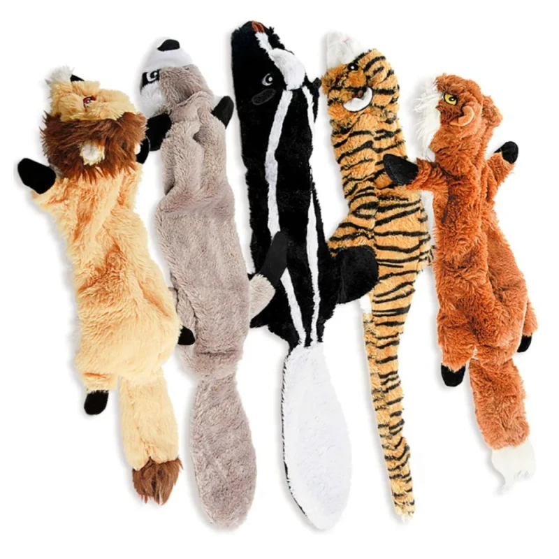New Eco Friendly Pet Squeak Toys Set Leather Shell Plush Bite Resistant Molar Sound Squeak Toy for Dogs