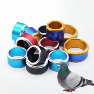 New Eco Friendly Stocked Aluminum Bird Leg Bands 4 9mm Customized Thick Metal Rings for Pigeons Parrots Lovebirds