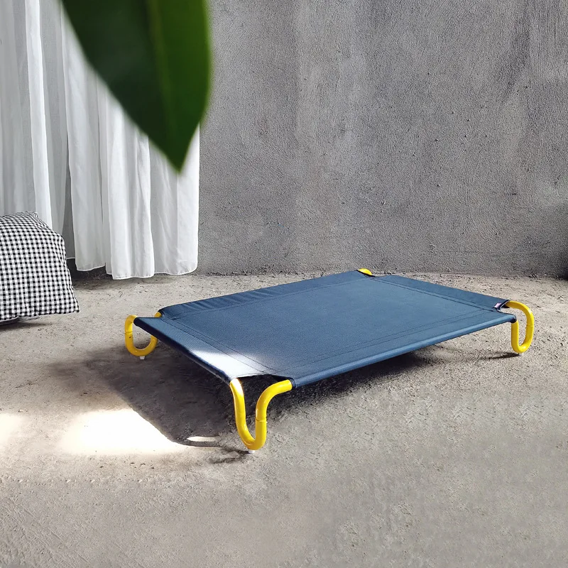 New Elevated Dog Camp Bed Breathable Waterproof Oxford Cloth Rust Proof Steel Pipes Eco Friendly Summer Solid Outdoor Pet