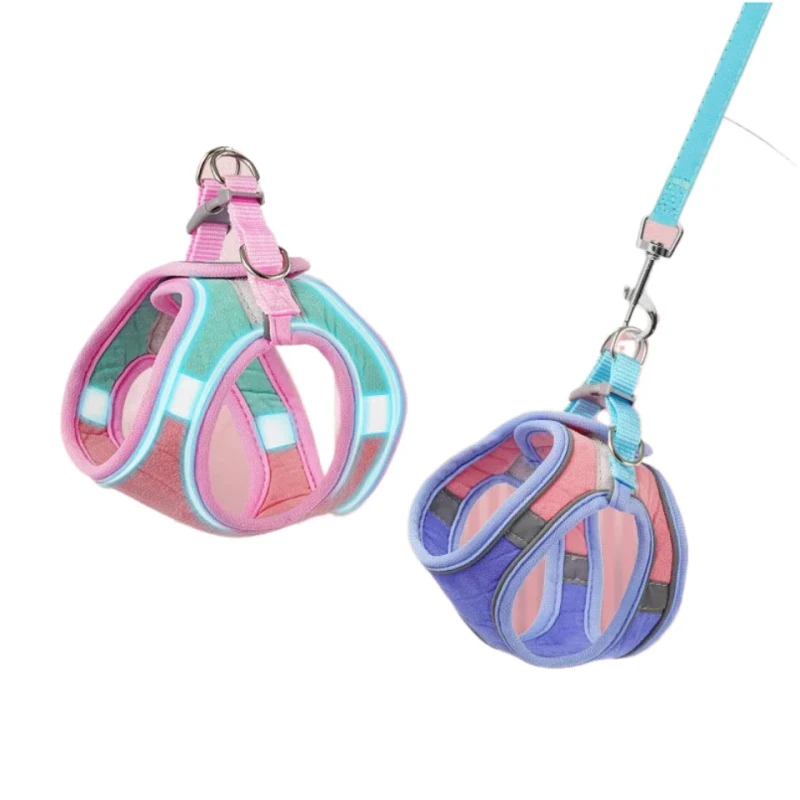 New Fashion Design Pet Harness and Leash Dog Harness Pet Dog Accessories Luxury Highly Reflective