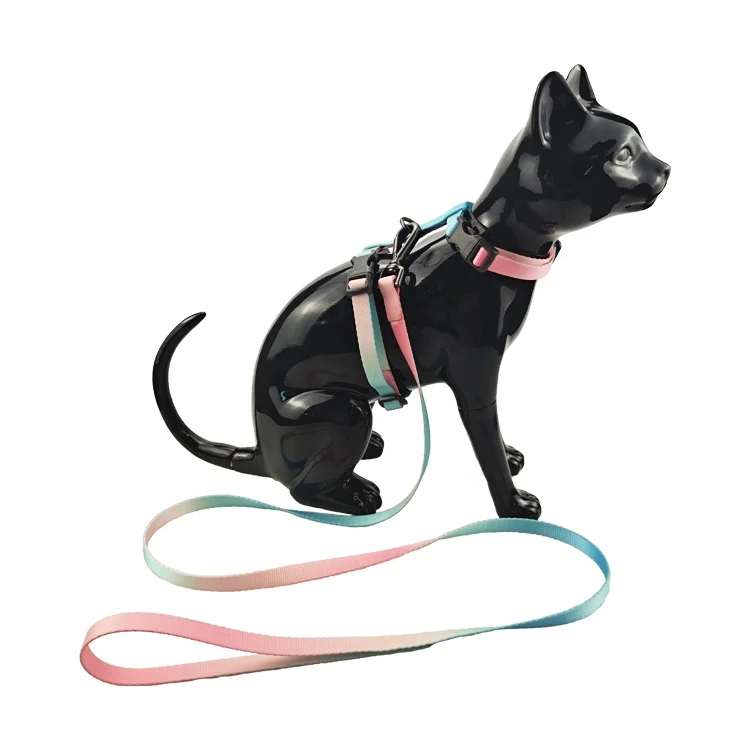New Fashion Factory Supplier Multi Colorful Cat Harness and Lead Set Pet Accessories