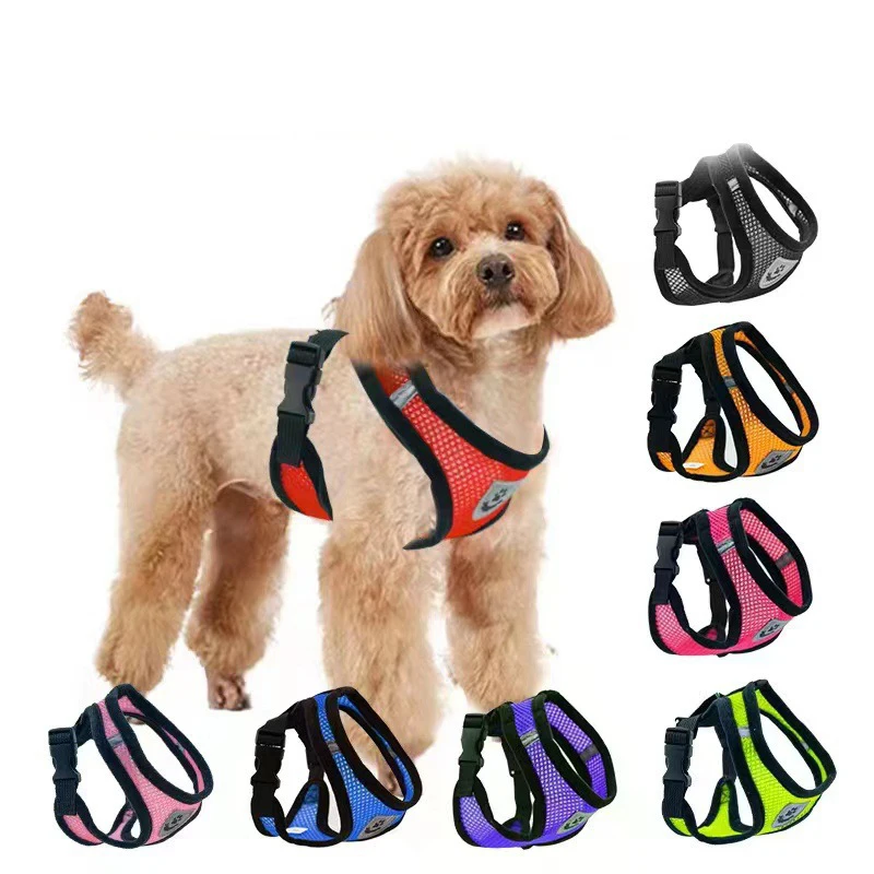 New Fashion Solid Nylon Pet Walking Harness for Dogs Eco friendly Outdoor Leash Collar Clothing Anti Explosion Supplies