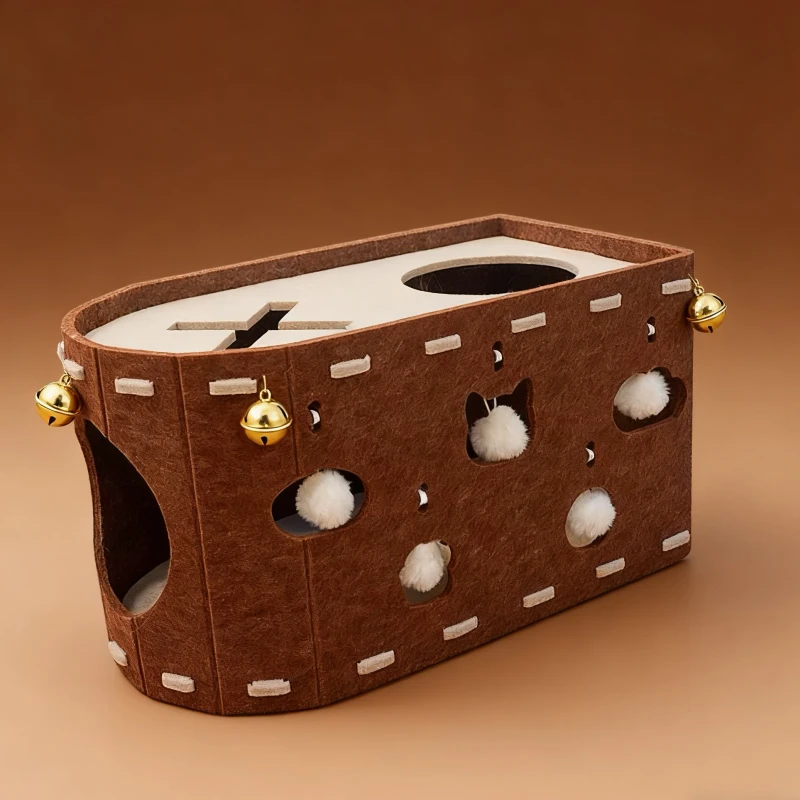 New Felt Material Pet Accessories Large Capacity Detach Double layer Cat Scratching Bed Dog Luxury Nest