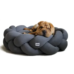 New Handmade Woven Pet Bed Soft Comfortable Removable Washable Cotton Rope Cat Dog Nest Bed for Small Medium Pets