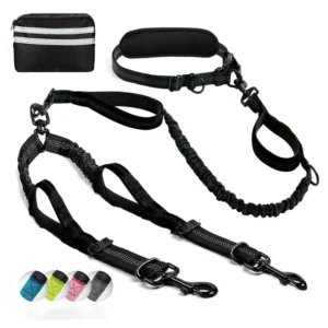 New Luxury Outdoor Sports Pet Leash with Adjustable Waistband and Back Support Extendable 100% Nylon Rope