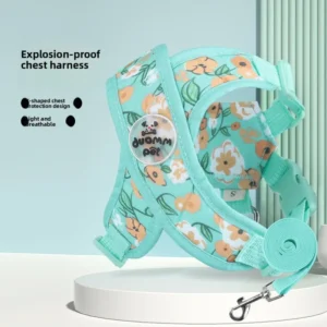 New Luxury X Type Dog Harness Chest Strap Pet Harness Set Dog Vest Reflective Pet Leash Leads Custom Pets Accessories