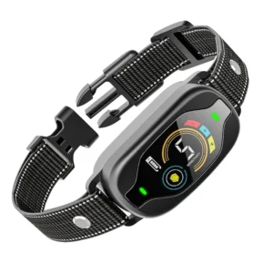 New Manufacturer’s Rechargeable Waterproof Anti Bark Device for Pets Smart Color Screen Electric Shock Bark Control Made Plastic