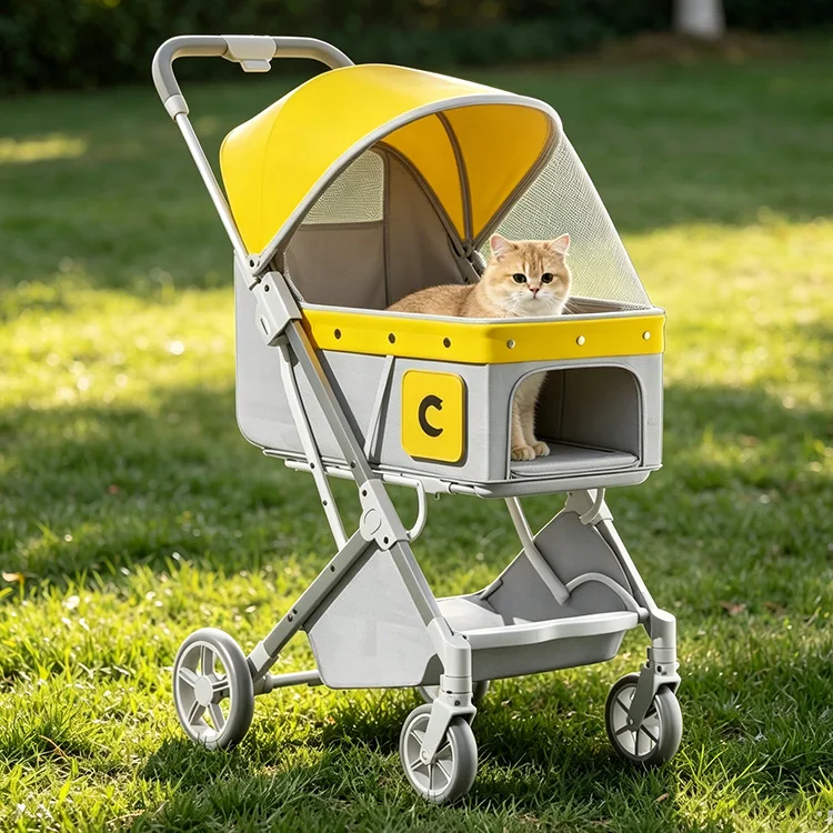 New Model Fully Transparent Breathable Multifunction Portable Travel Pet Carrier Dog Stroller