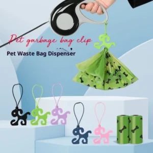 New Multi function Poop Bag Clip Detachable Hands free Dispenser for Pet Waste Disposal