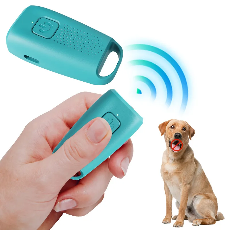 New Plastic Ultrasonic Dog Repeller Key Shape Portable Handheld Anti Barking Mini Flash Light Outdoor Car Use