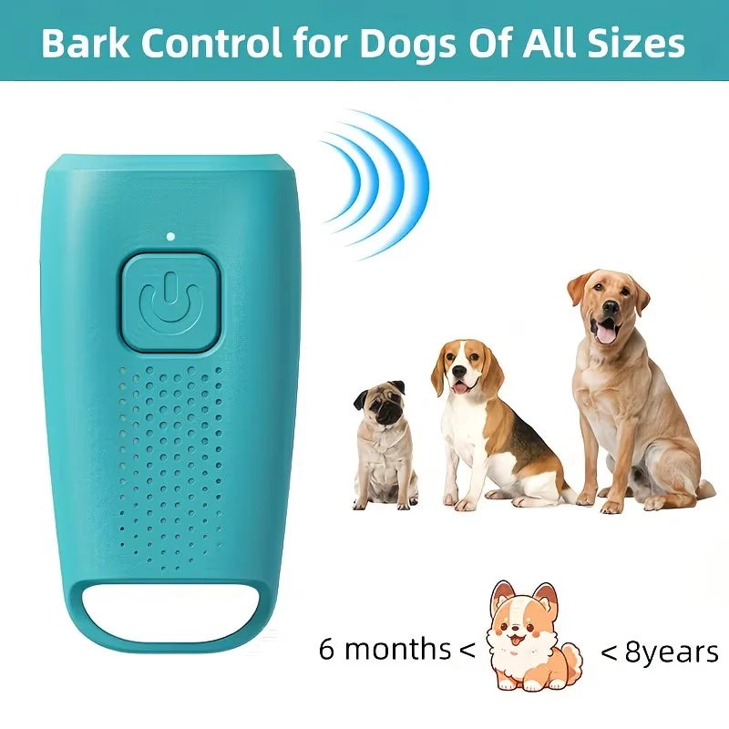 New Portable Ultrasonic Dog Bark Control Device Rechargeable Handheld Dog Trainer With LED Flashlight