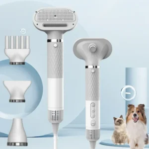 New Product Pet Grooming Supplies Temperature Control 5 in 1 Smart Dog Pet Hair Dryer Handheld Brush Set