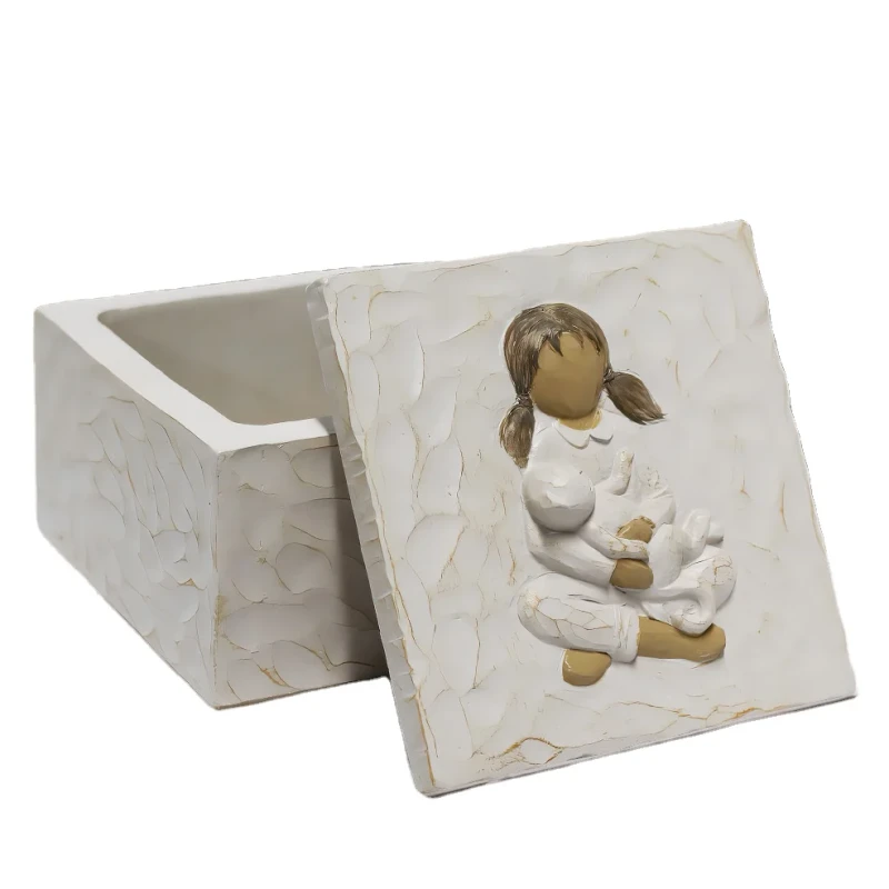 New Resin Animal Pet Urn Angel Dog Cat Memorial Cremation Universal Funeral Coffin Case