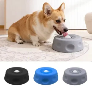 New Slow Feeder Dog Bowls for Liquid Food Bone Broth Yogurt Anti Slip Dogs Silicone Rolling Lick Ball Bowls Pet Licking Fun Mat
