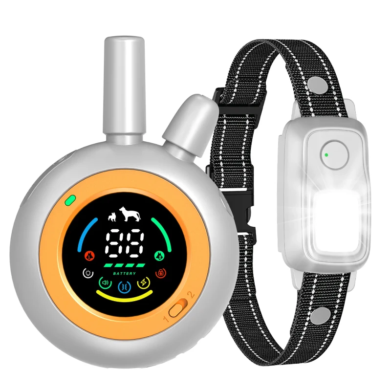 New Smart Dog Training Device Bark Stopper Electric Shock Safety Lock Waterproof Rechargeable ABS Material Pet Training