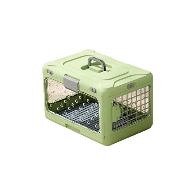 New Style 4 Wheel Foldable Pet Carrier for Dogs Portable and Breathable Design for Car Travel and Pet Transportation