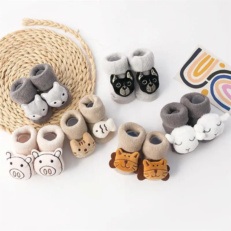 New Style Good Quality Winter Style Dog Dolls Cotton Socks Colorful Cute Baby Socks
