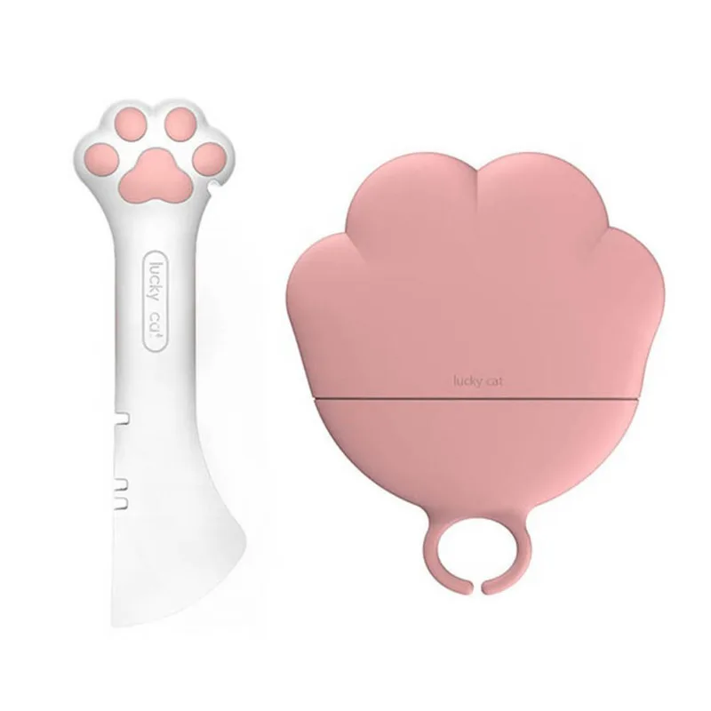 New Style Multifunction Pet Can Opener Set for Pet Dog and Cat Silicone Lid and Spoon Cats Style Feeding Mixing Wet Dry Scoop