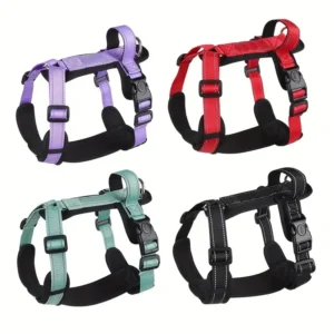 New Style Reflective Adjustable No Choke Soft Padded Pet Dog Harness with Easy Control Training Handle for Large Dogs