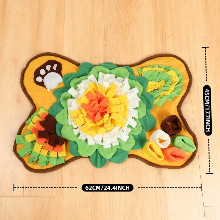 New Style Washable Interactive Pet Slow Feeding Enrichment Toy Large Sunflower Snuffle Mat for Dogs
