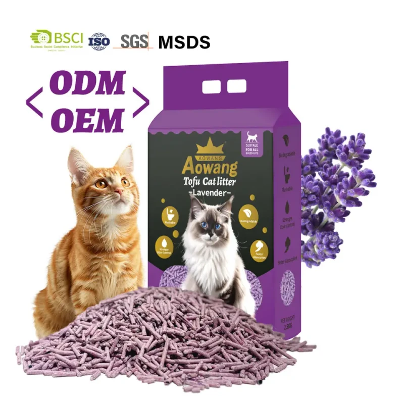 New Trend OEM ODM Factory Multiple Flavors Cat Litter Dust Free Melt Water 6L2.5kg Customization Tofu Cat Litter