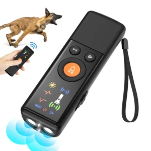 Newest Design Portable Ultrasonic Dog Repeller Anti Bark Deterrent Dog Training Bark Control Device with Colorful Screen