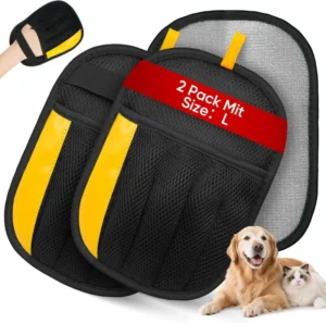 Newly Upgraded Five-Finger Electrostatic Pet Hair Removal Glove Reusable Tool for Cats Dogs Effective Couch Car Grooming