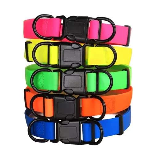 NiBao Adjustable Colorful Waterproof Pet Dog Collars for Small to Large Dogs