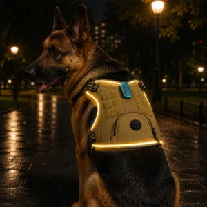 No Pull LED Bright Night Walking Escape Proof Soft Padded Outdoor Walking Manufacturer Supply LED Dog Harness Vest