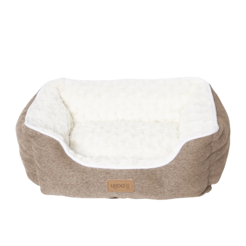 Non Slip Bottom Design Soft Cute Pet Beds Luxury Pet Bed Brown