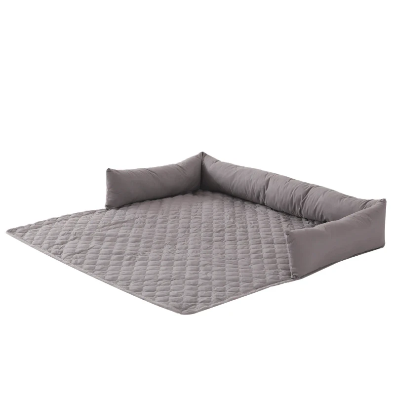 Non Slip Protective Winter Square Velvet Dog Sofa Protector Bed with Removable Washable Cover for Cats Dogs Carton