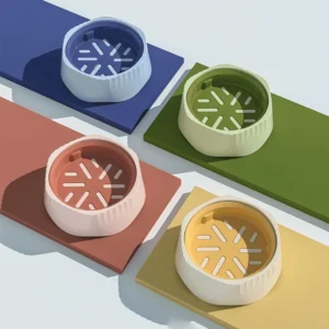 Non Slip Slow Plastic PP Eco Friendly Dog Feeder Bowl 2 in 1 Anti Spill Collapsible Vet Recommended for Cats Dogs