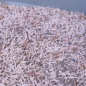 Non Sticky Mixed Cat Litter Tofu Clay Hybrid Instant Clumping Flushable Biodegradable Low Dust EU REACH Certified 90%+ Cat