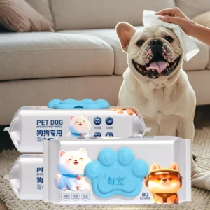 Non Toxic Biodegradable OEM Pet Wet Wipes Gentle Cleaning Wipes for Dogs Cats Paws Eyes Ears Fur