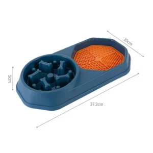 Non Toxic Pet Bowls & Feeders 2 in 1 Eco Friendly Dog Slow Feeder Bowl Pet Lick Mat