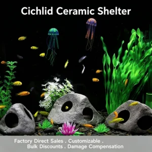 Non Toxic Purple Clay Pot Aquarium Ornament Shrimp Shelter Cichlid Hiding Cave Breeding House