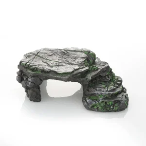 Non Toxic Resin Turtle Basking Rock with Ramp Reptile Hide Cave for Aquatic Turtles & Amphibians Reptile Platform