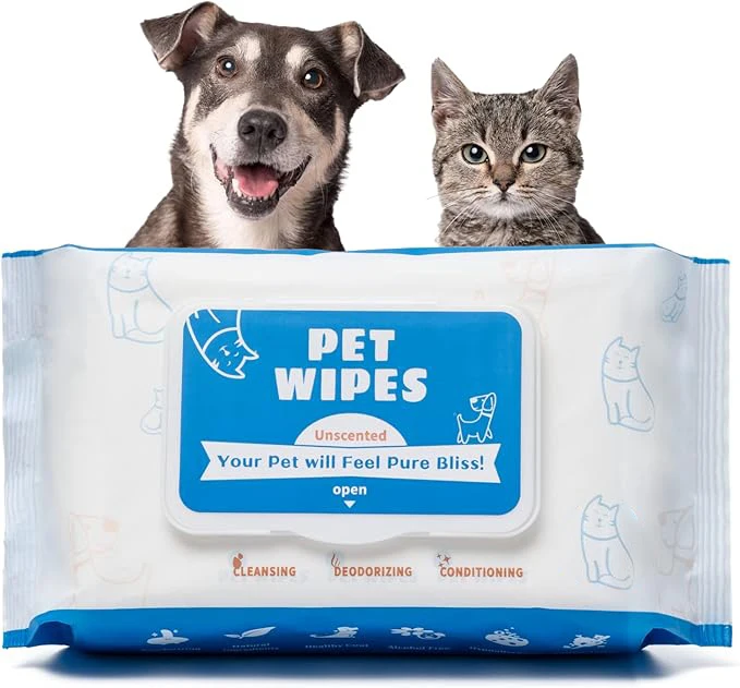 Non-Woven Pet Wet Wipes for Effective Cleaning and Bathing for Cats and Dogs